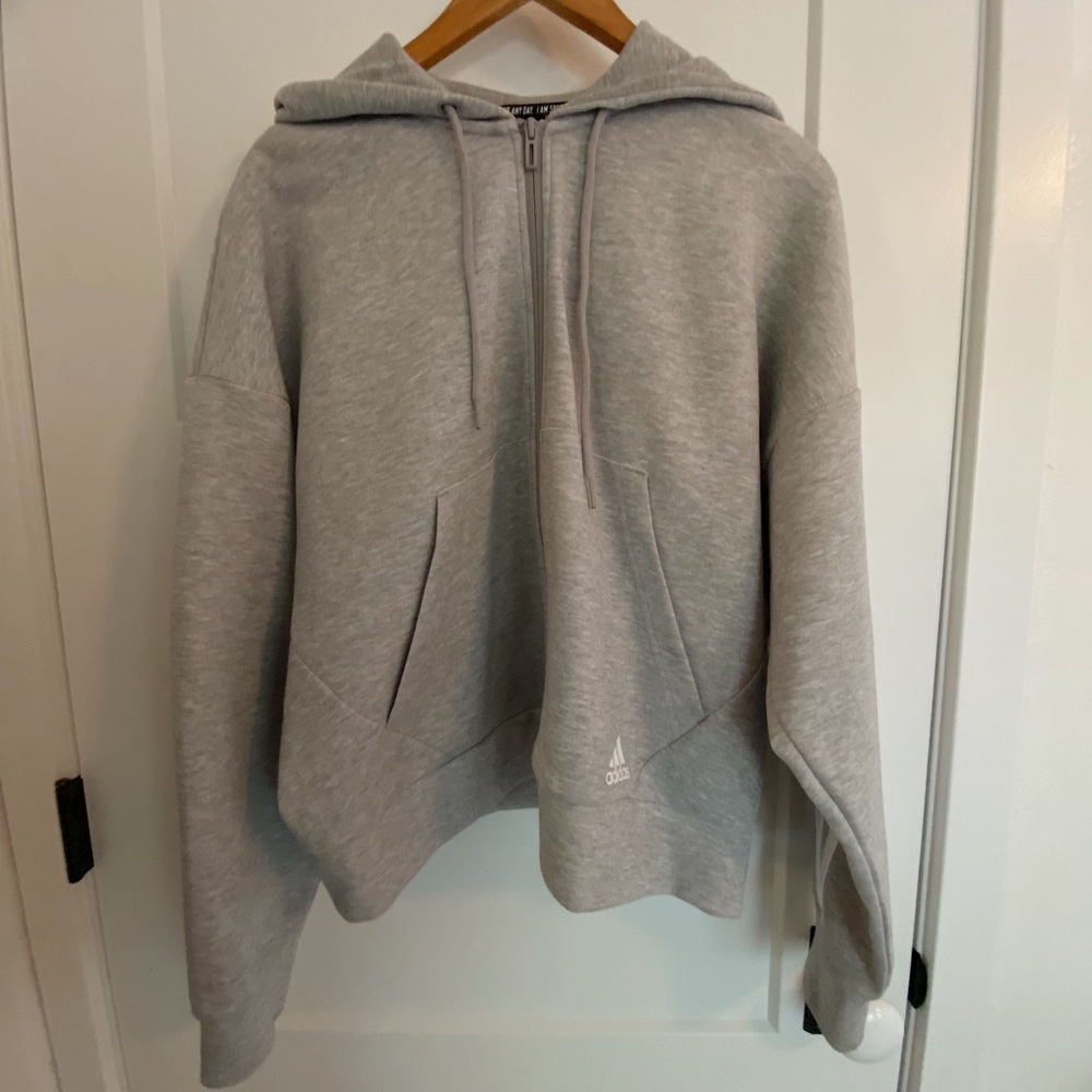 Adidas Gray Zip up hoodie